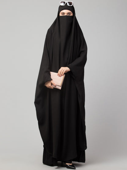 Full Length- Single Piece Jilbab With Adjustable Mouthpiece in Firdaus Fabric