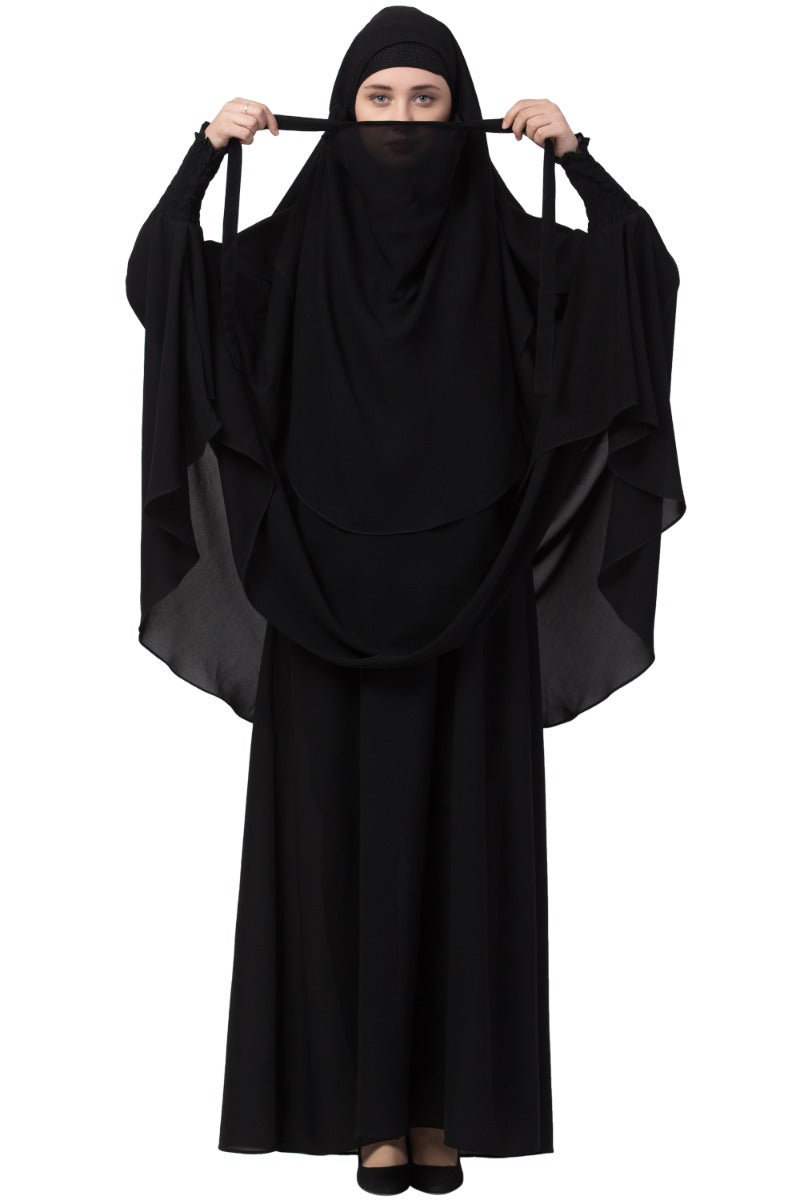 Mushkiya-Abaya Khimar Combo-Medium