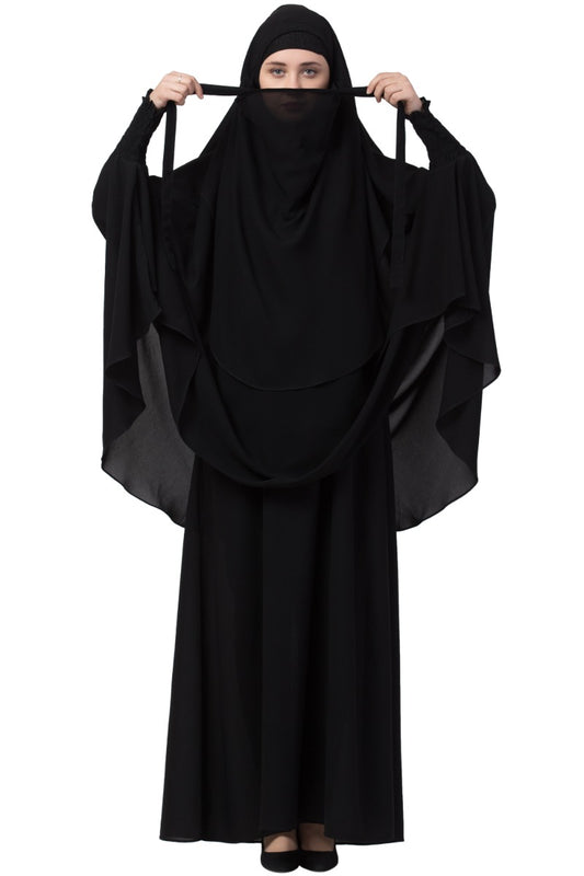 Mushkiya-Abaya Khimar Combo-Medium