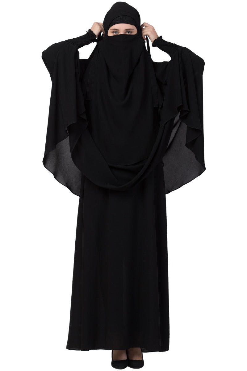 Mushkiya-Abaya Khimar Combo-Medium