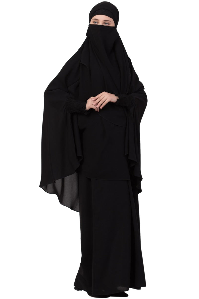 Mushkiya-Abaya Khimar Combo-Medium