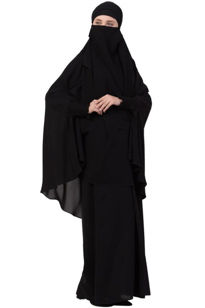 Mushkiya-Abaya Khimar Combo-Medium