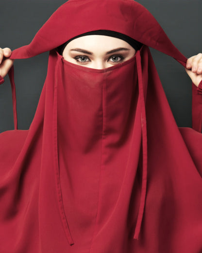 Khimar-Long Prayer Hijab With Mouth-Piece