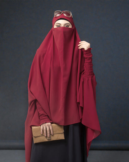 Khimar-Long Prayer Hijab With Mouth-Piece