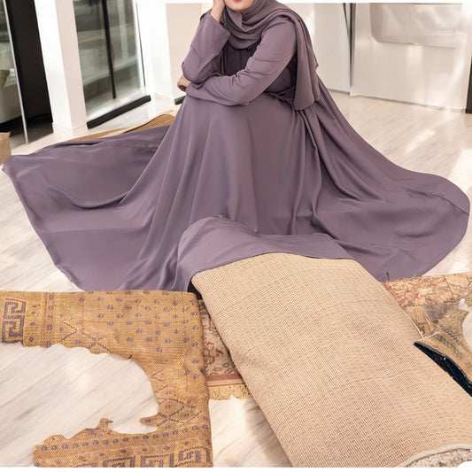 Stylish Umbrella Flare Abaya with Matching Hijab