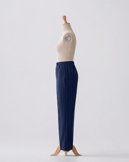 Women’s Trousers with Elasticated Waistband | Navy Blue