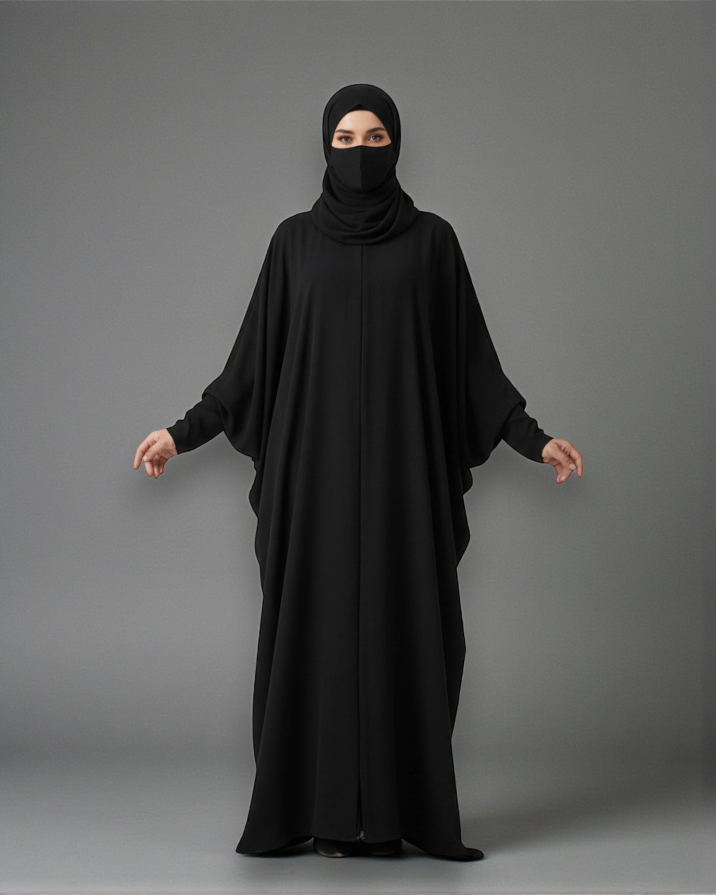 Front Open Kaftan Abaya in Premium Firdaus Fabric