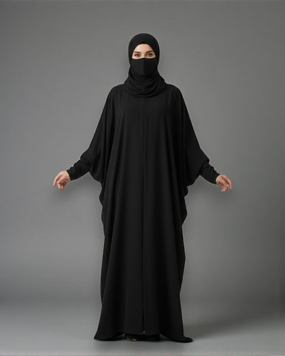 Front Open Kaftan Abaya in Premium Firdaus Fabric