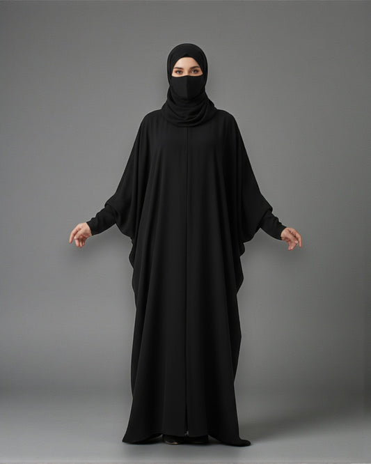 Front Open Kaftan Abaya in Premium Firdaus Fabric