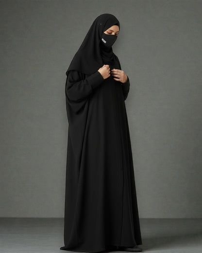 Front Open Kaftan Abaya in Premium Firdaus Fabric