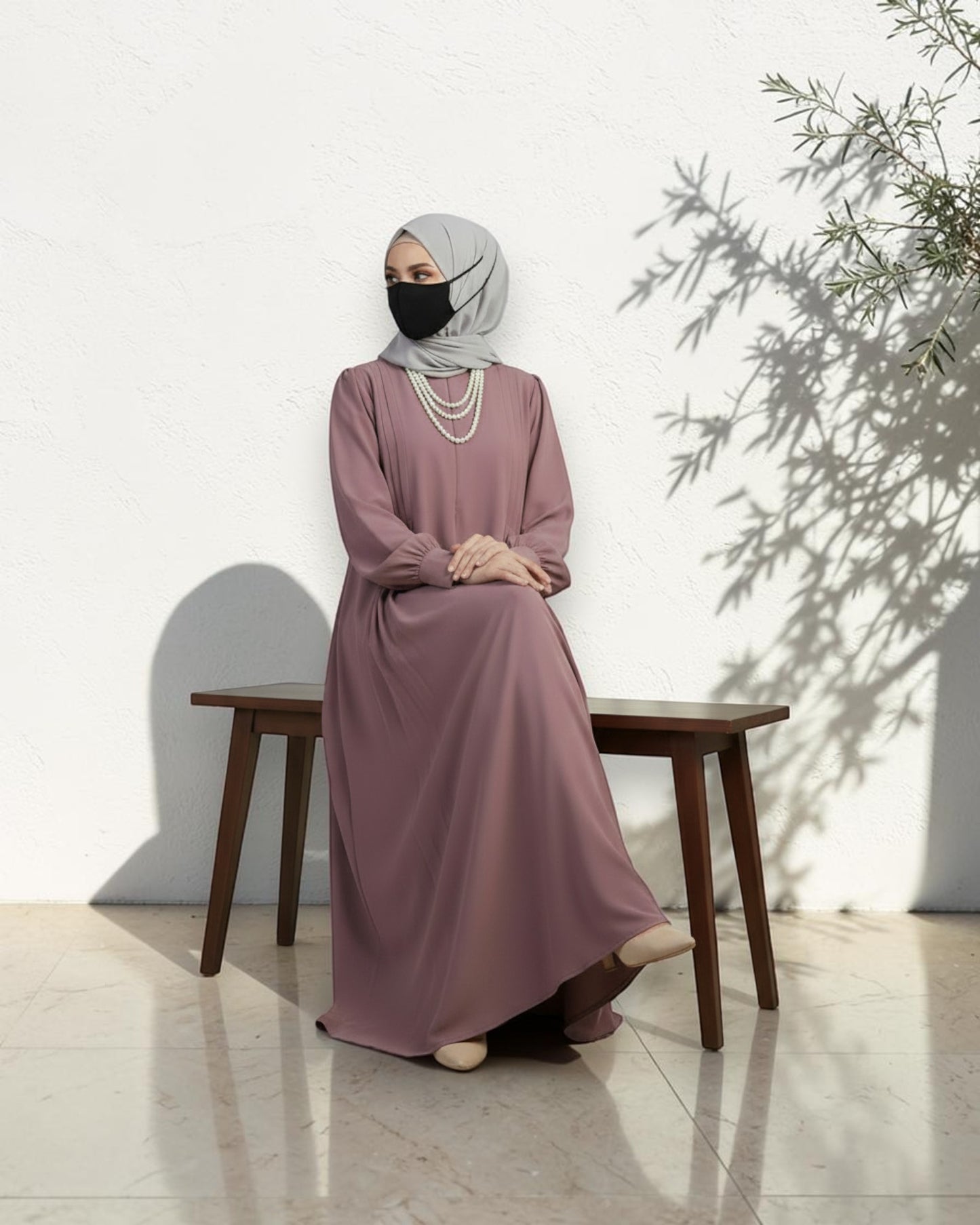 Absolute Designer Mahram-Abaya with Umbrella Flare Bottom and Balloon Sleeves