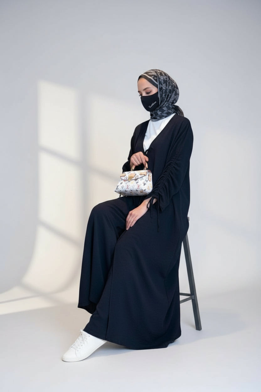 Full Length Open Abaya Fit Shrug in CYE Crush