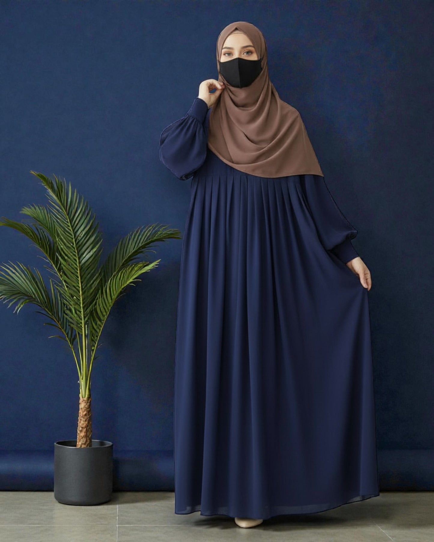 Turkish Style Abaya with Concealed Zipper