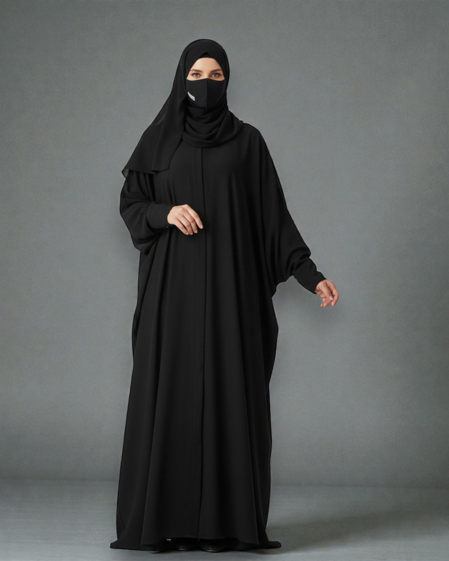 Front Open Kaftan Abaya in Premium Firdaus Fabric