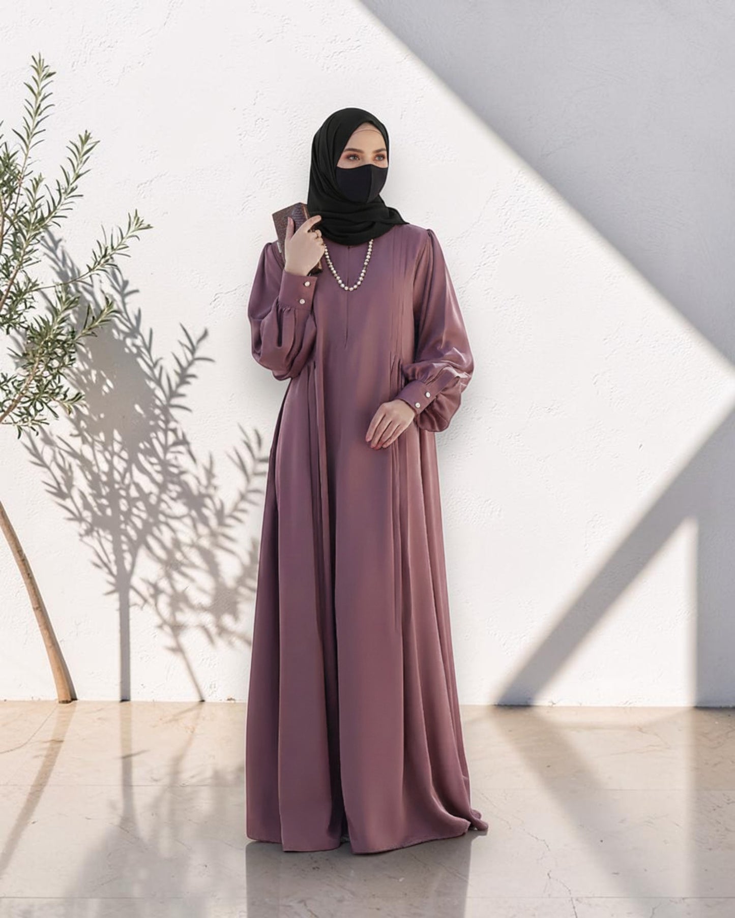 Absolute Designer Mahram-Abaya with Umbrella Flare Bottom and Balloon Sleeves
