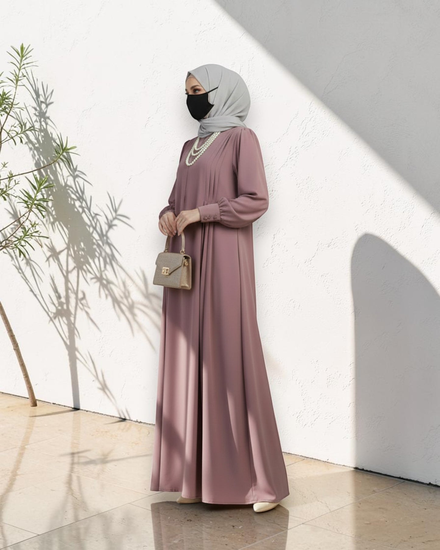 Absolute Designer Mahram-Abaya with Umbrella Flare Bottom and Balloon Sleeves