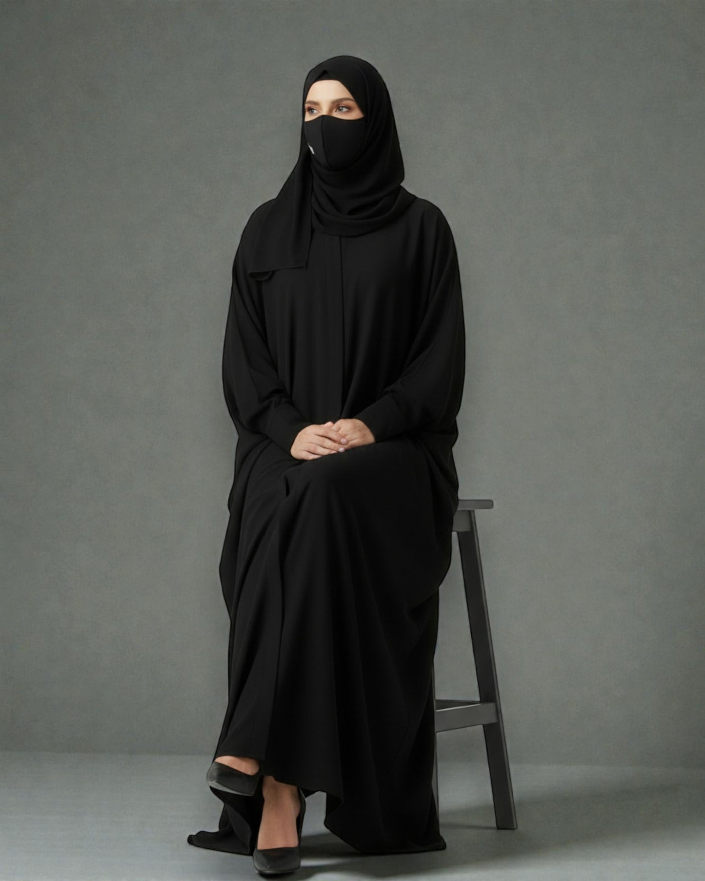Front Open Kaftan Abaya in Premium Firdaus Fabric