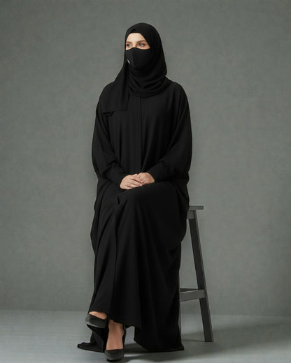 Front Open Kaftan Abaya in Premium Firdaus Fabric