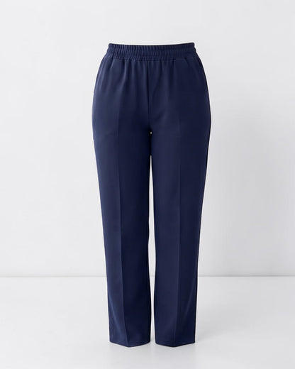 Women’s Trousers with Elasticated Waistband | Navy Blue