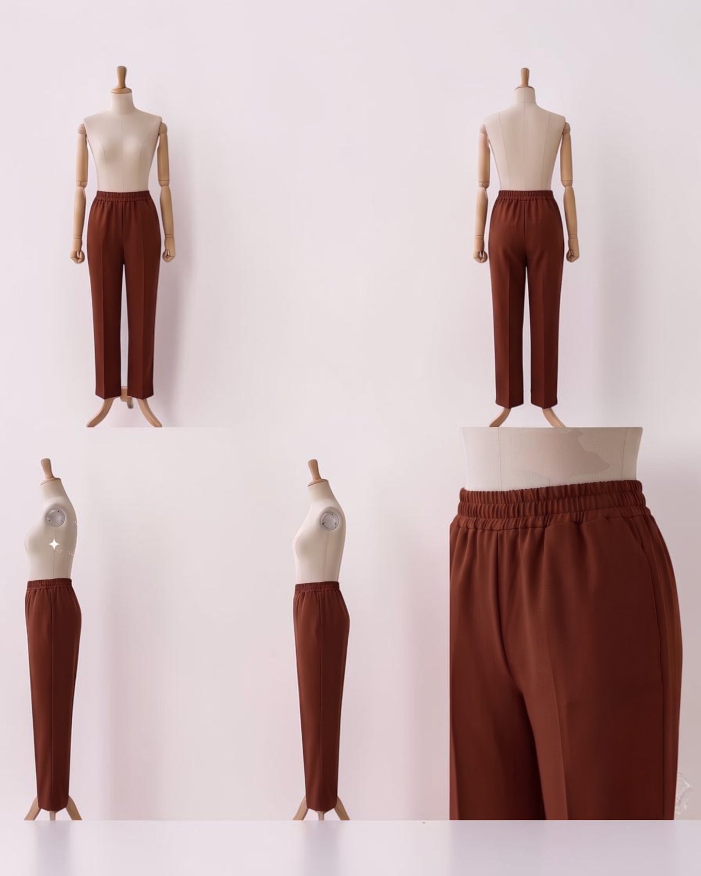 Modest Workwear Long Top with Hijab | Optional Pant |Deep Brick