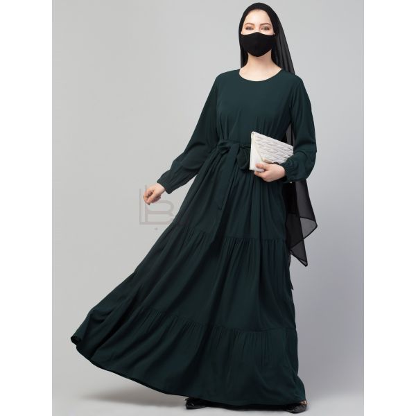 abaya with frills