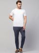 Cotton Blend High Rise Trousers for Men