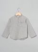 Boy's Kurta Style Shirt In Cotton Blend Fabric