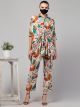Printed Rayon Co-ord Set: Effortlessly Stylish Kaftan Top and Pant Duo