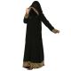 Black Emirati Style Abaya With Matching Hijab