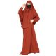 Two Pieces Jilbab Set-Inner Abaya With Khimar