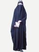 Full Length- Single Piece Jilbab With Adjustable Mouthpiece in Firdaus Fabric