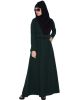 Abaya Dress With Multi Layered Yoke-GREEN