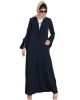 Long Abaya Cardigan with Frills And Bell Sleeves