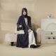 Luxurious Three-Piece Abaya Set with Designer Sleeves