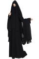 Black Burqa-Four Pieces Set of Burqa