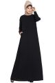 Abaya Dress with Extra Two Layers on Yoke-Black