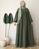 Designer Turkish Style Abaya with Bustline Gathers