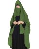 Irani Chadar -Rida Hijab with Detachable Nose Piece-Made in Nida Matt-Jade Green