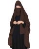 Irani Chadar -Rida Hijab with Detachable Nose Piece-Made in Nida Matt-Brown