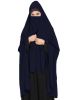 Irani Chadar -Rida Hijab with Detachable Nose Piece-Made in Nida Matt-Navy Blue