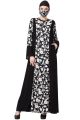 Musheco-Printed Dress With Black Panels-Not An Abaya