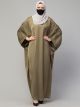Loose Fit Classic Modest Kaftan in light olive 