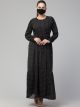 Multi Layered- Georgette Maxi Dress With Lining
