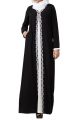 Two Piece Set of Abaya and Embroidered Cardigan 