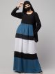 Multi Colored and Multi-Tiered Abaya Dress.