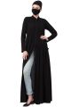 Mushkiya-Front open Dress With Pintucks-Not An Abaya