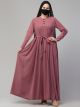 Abaya Dress with Buttons on Yoke and Sleeves-Falls loose From Chest.