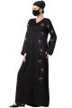 Mushkiya-Front Open Dress With Hand Work Embellishments-Not An Abaya