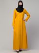 Front Open Abaya Dress with Wooden Button and Belt