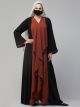 Open Abaya Like Dress With Falling Shrug Line Panels-2XL